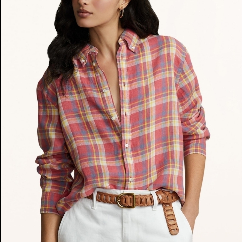 Ralph Lauren Pink Plaid Safari Shirt